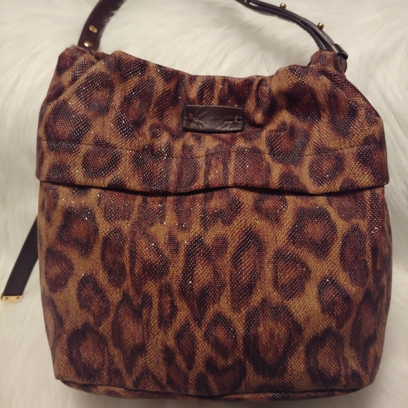 Stuart Weitzman Metallic Leather Leopard Bag - Picture 7 of 7